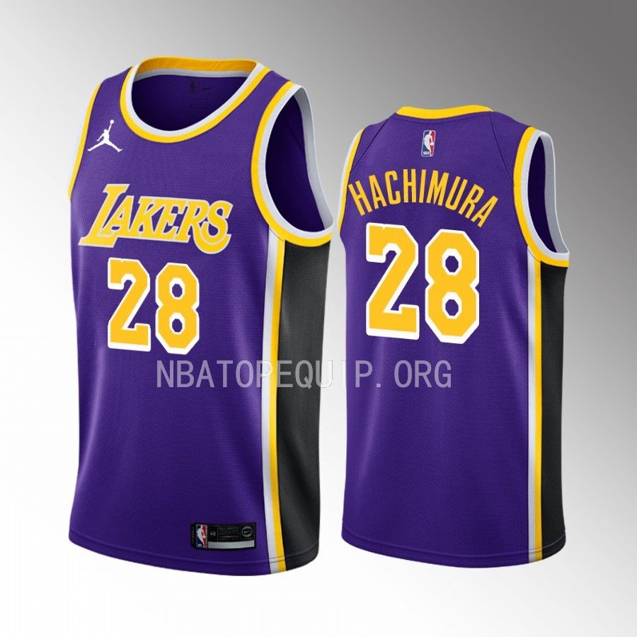 Rui Hachimura Los Angeles Lakers Purple #28 Statement Edition Jersey