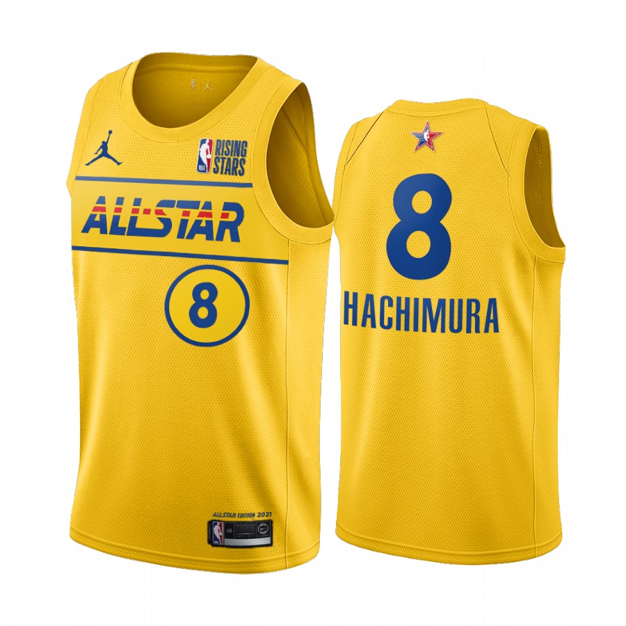 Rui Hachimura World Team 2021 Rising Stars Jersey Gold All-Star Wizards
