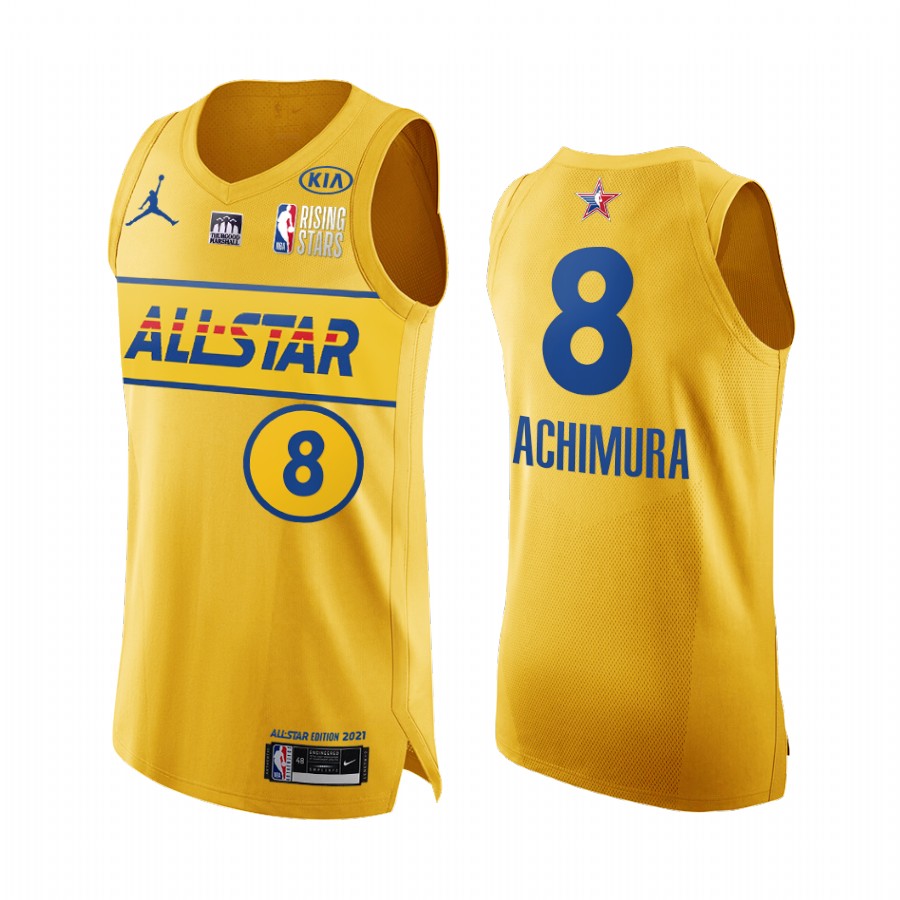 Rui Hachimura World Team Jersey Gold All Star 2021 Rising Stars Uniform