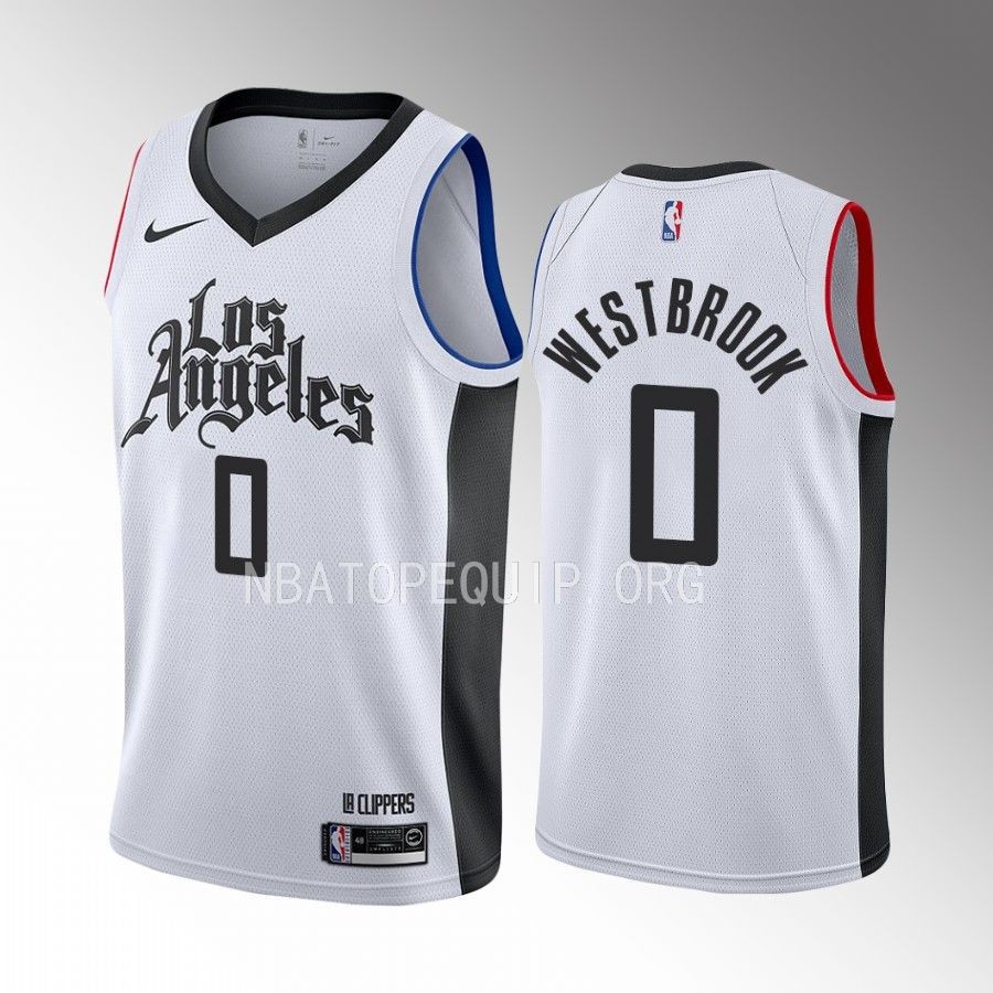 Russell Westbrook LA Clippers White City Edition 2022-23 Men Jersey Swingman