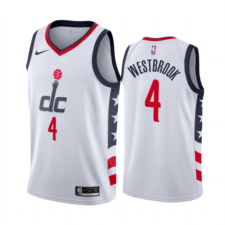 Russell Westbrook Washington Wizards 2020-21 White City Jersey 2020 Trade