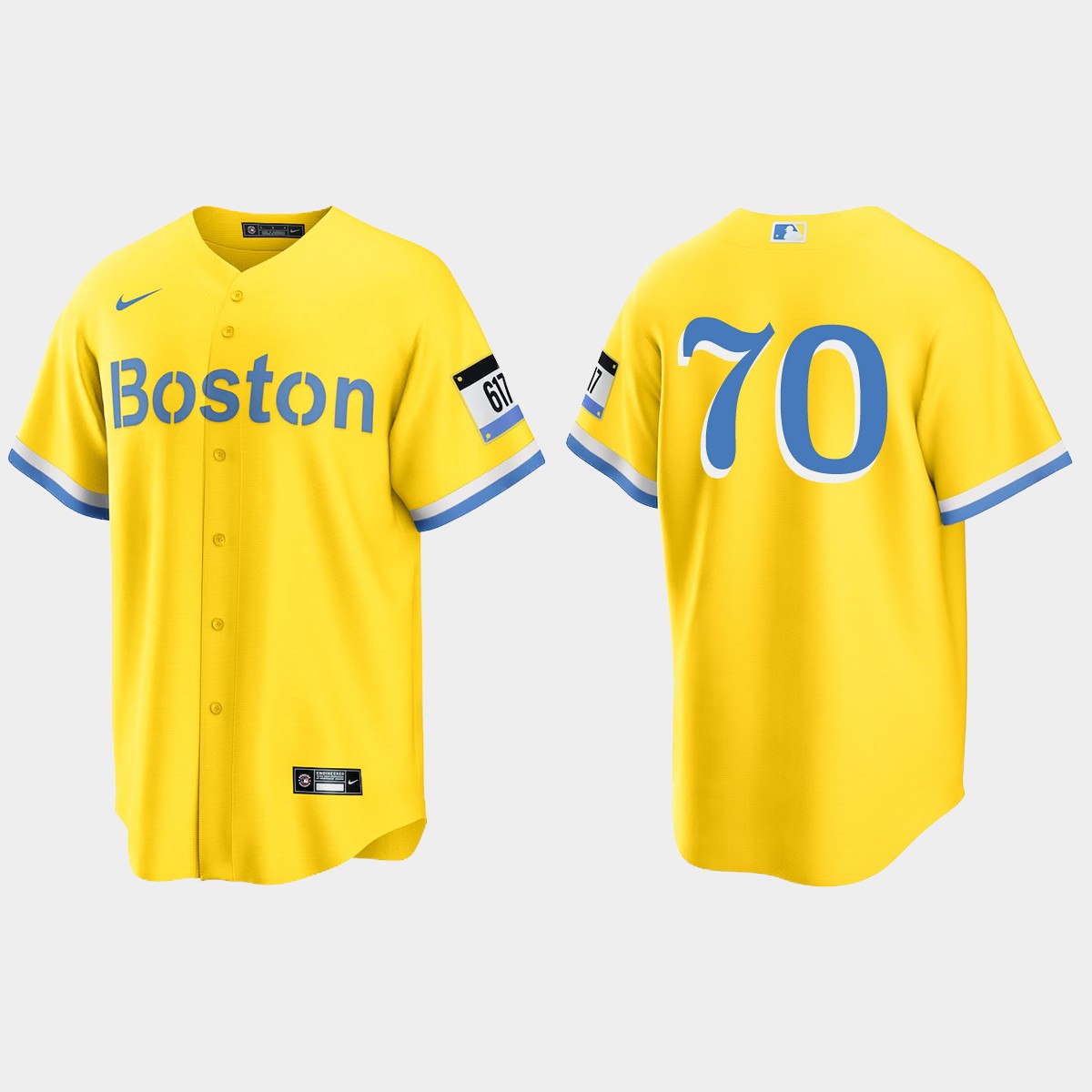 Ryan Brasier Boston Red Sox City Connect Jersey - Gold Light Blue
