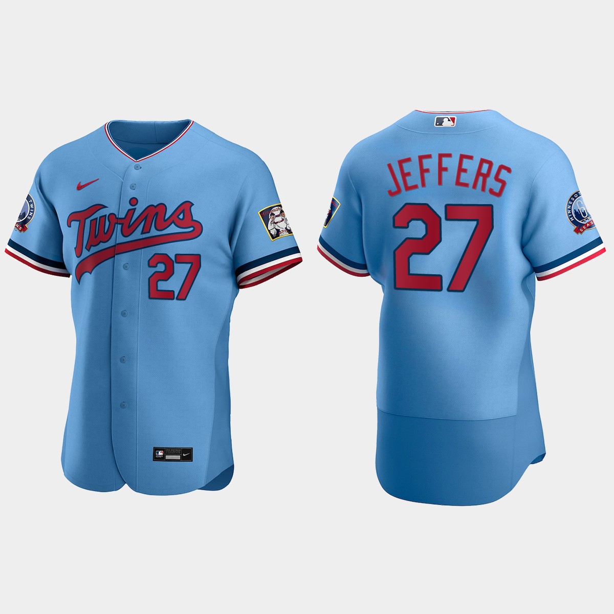 Ryan Jeffers #27 Minnesota Twins Alternate Jersey - Light Blue