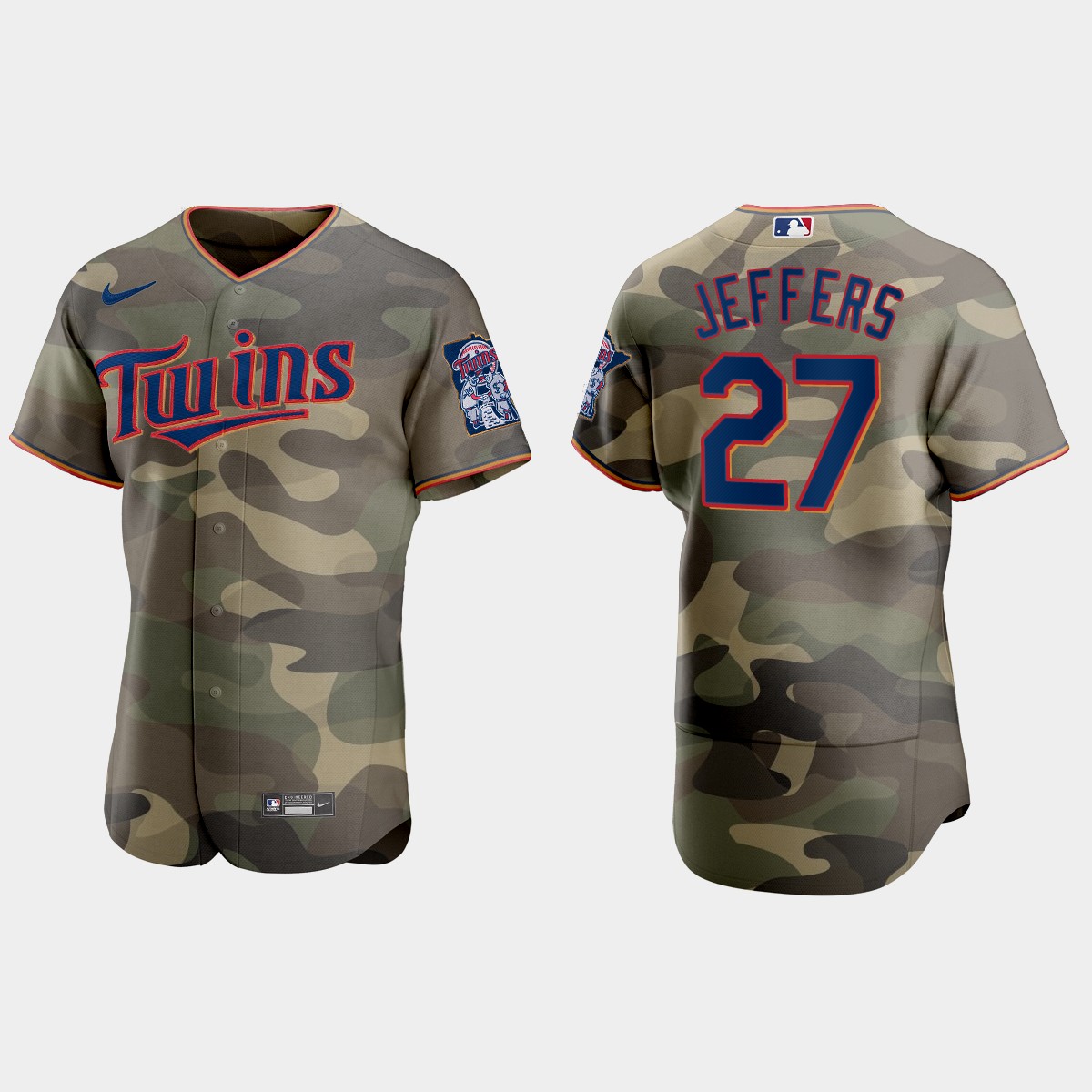 Ryan Jeffers Minnesota Twins 2021 National Armed Forces Day Jersey - Camo