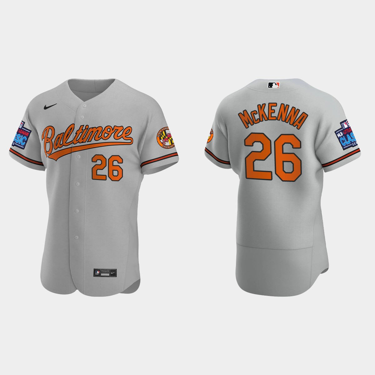 Ryan McKenna Baltimore Orioles 2022 Little League Classic Jersey - Gray