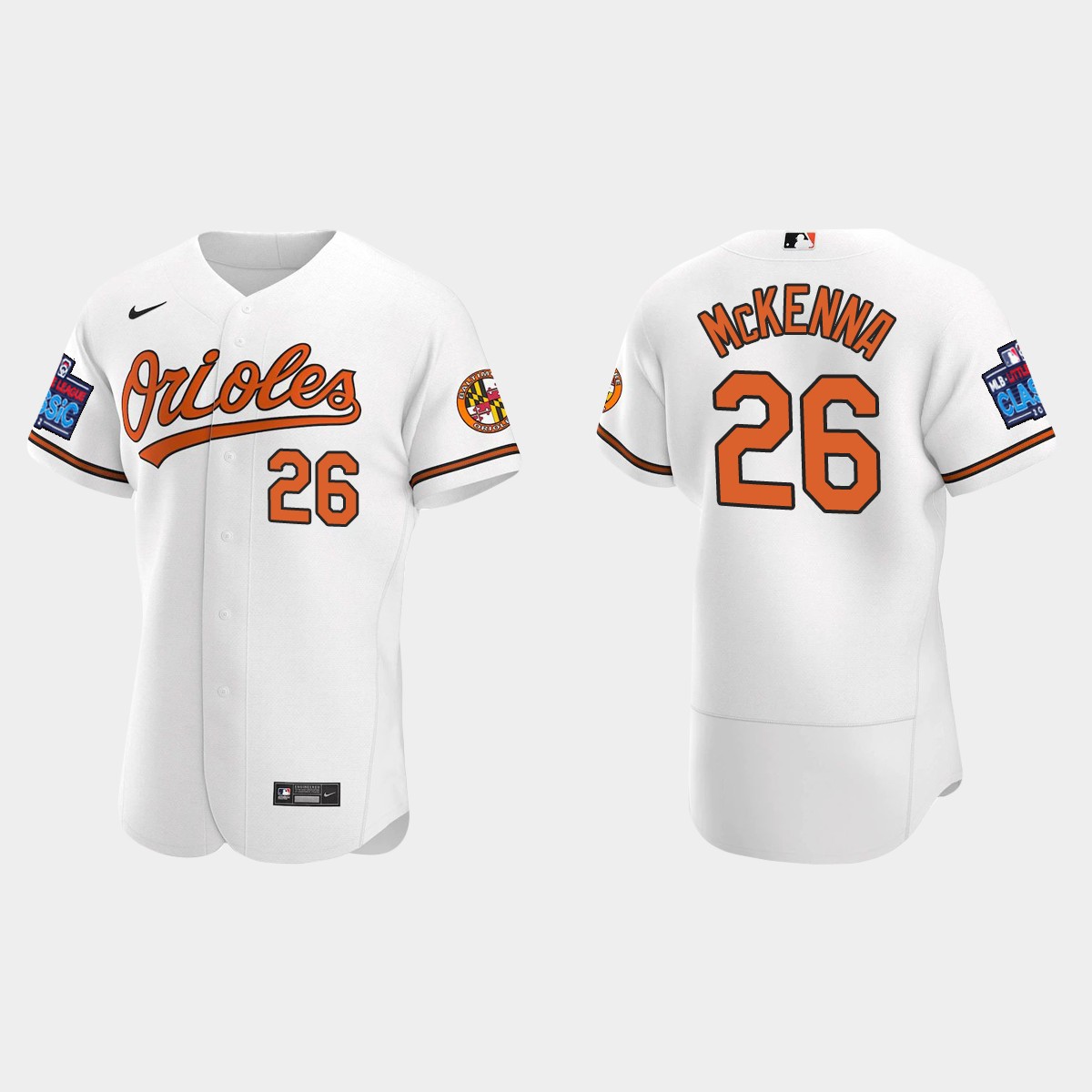 Ryan McKenna Baltimore Orioles 2022 Little League Classic Jersey - White