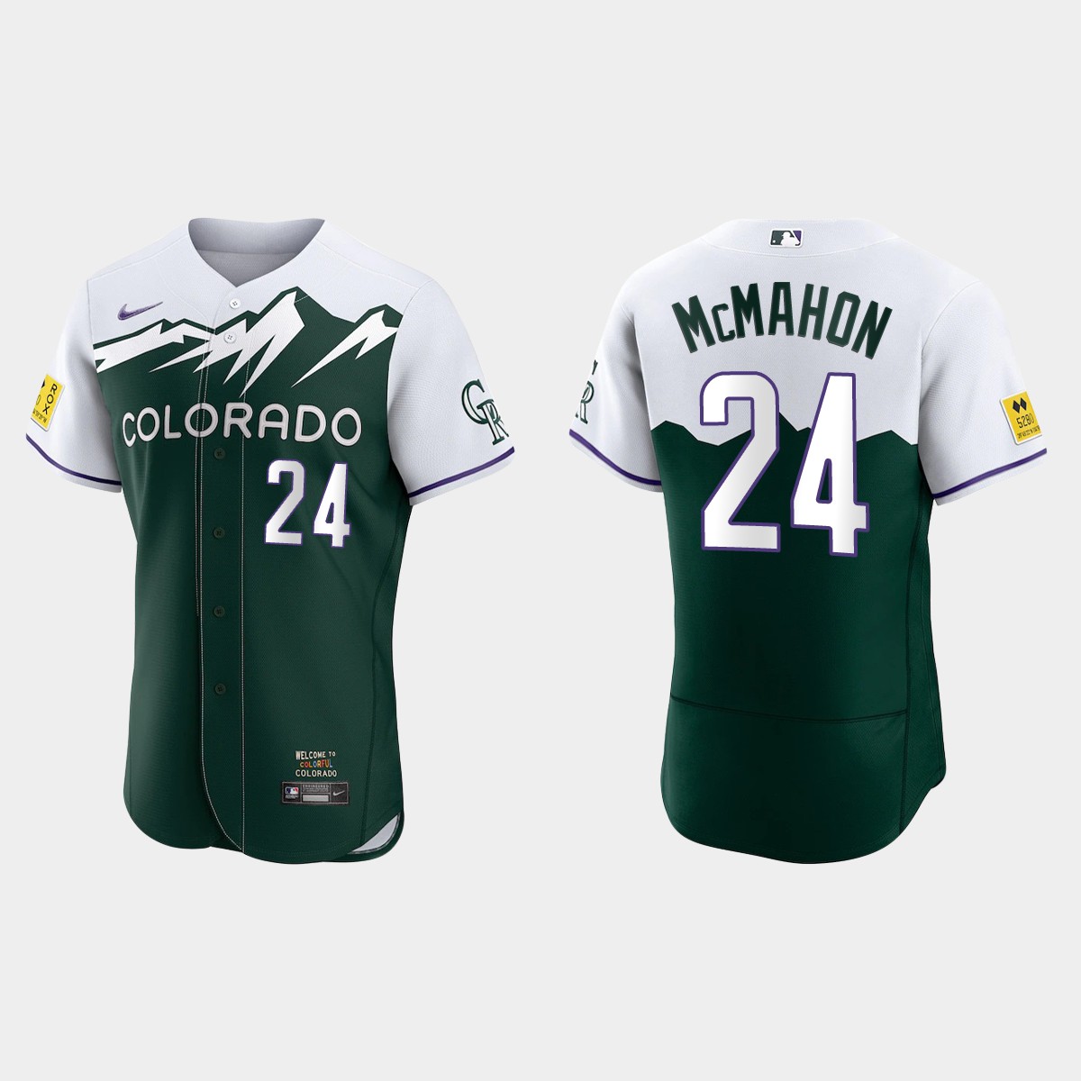 Ryan McMahon Colorado Rockies 2022 City Connect Jersey - Green