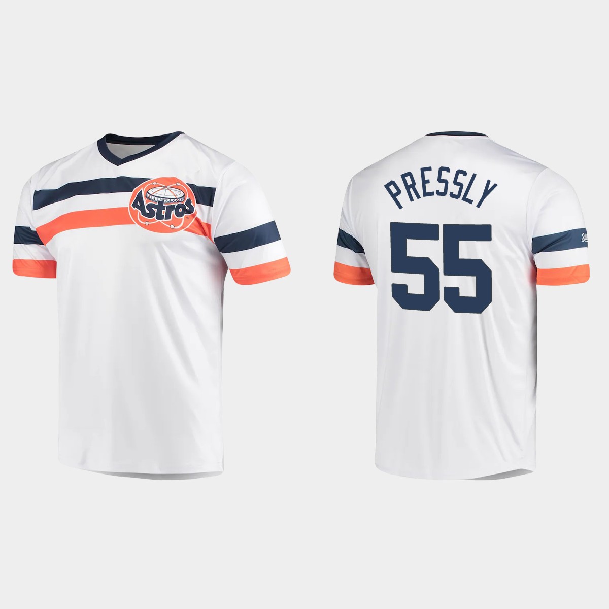 Ryan Pressly Houston Astros Cooperstown Collection V-Neck Jersey - White