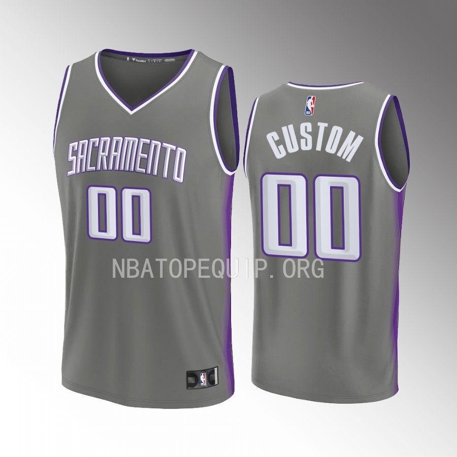 Sacramento Kings #00 Custom City Edition Jersey 2022-23 Fastbreak Grey