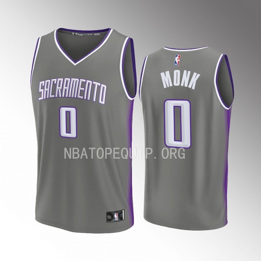 Sacramento Kings #0 Malik Monk City Edition Jersey 2022-23 Fastbreak Grey