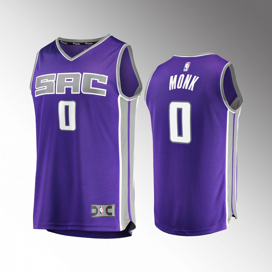 Sacramento Kings #0 Malik Monk Icon Edition Jersey Fast Break  Purple