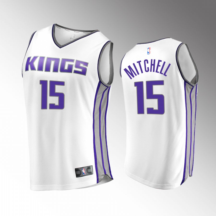 Sacramento Kings #15 Davion Mitchell Association Edition Jersey 2022-23  White