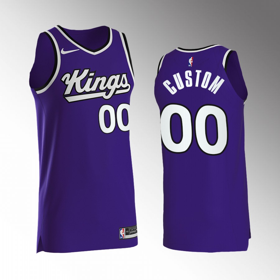 Sacramento Kings Custom 2023-24 Icon Edition Purple #00 Jersey Swingman