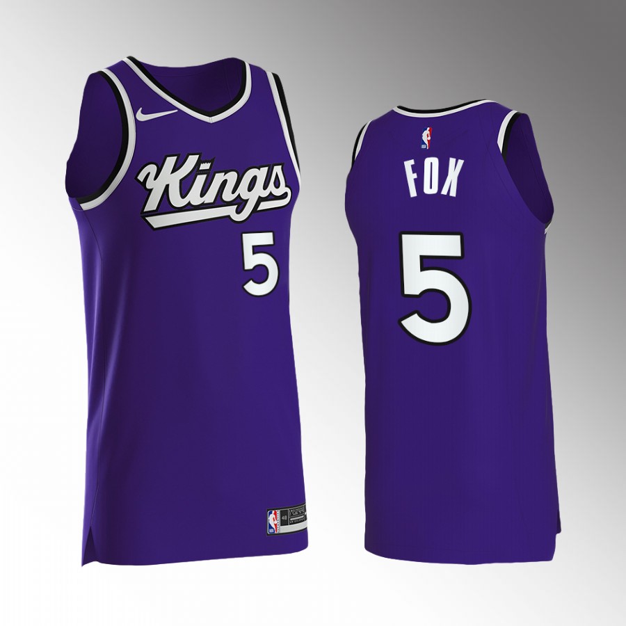 Sacramento Kings De'Aaron Fox 2023-24 Icon Edition Purple #5 Jersey Swingman