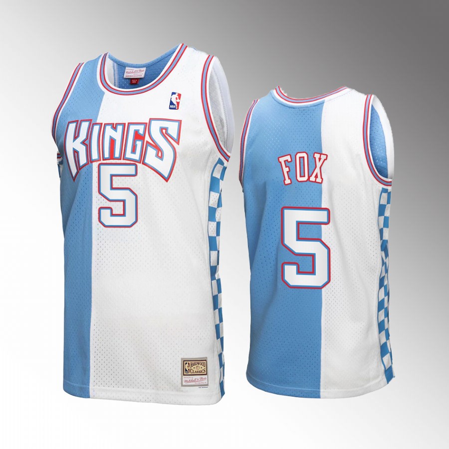 Sacramento Kings De'Aaron Fox Reload 3.0 #5 White Mitchell Ness Jersey