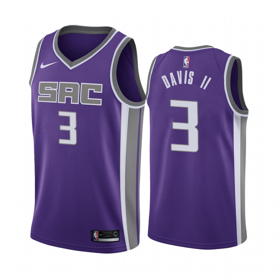 Sacramento Kings Terence Davis #3 Purple 2021 Icon Edition Jersey