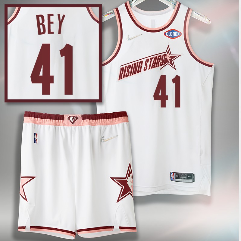 Saddiq Bey 2022 NBA Rising Stars Pistons Jersey White Team Isiah Uniform