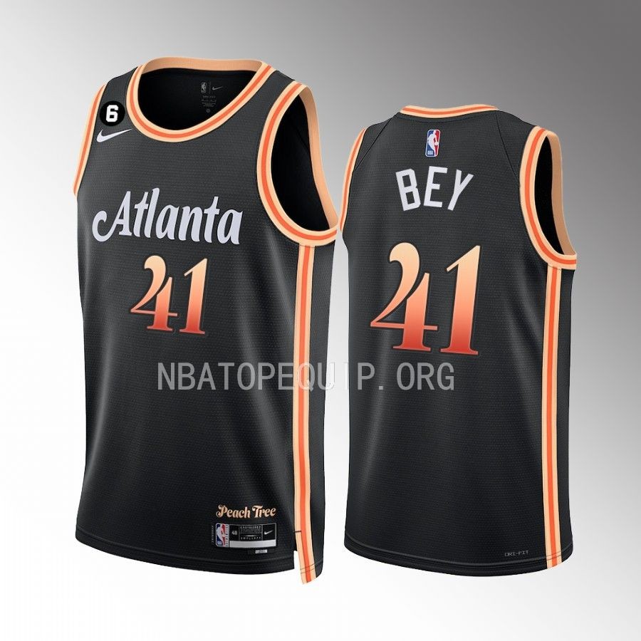 Saddiq Bey Atlanta Hawks #41 Black Jersey 2022-23 City Edition Swingman