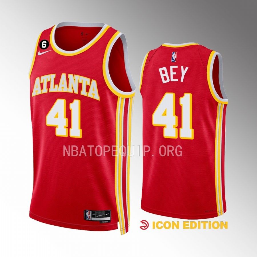 Saddiq Bey Atlanta Hawks #41 Red Jersey 2022-23 Icon Edition Swingman