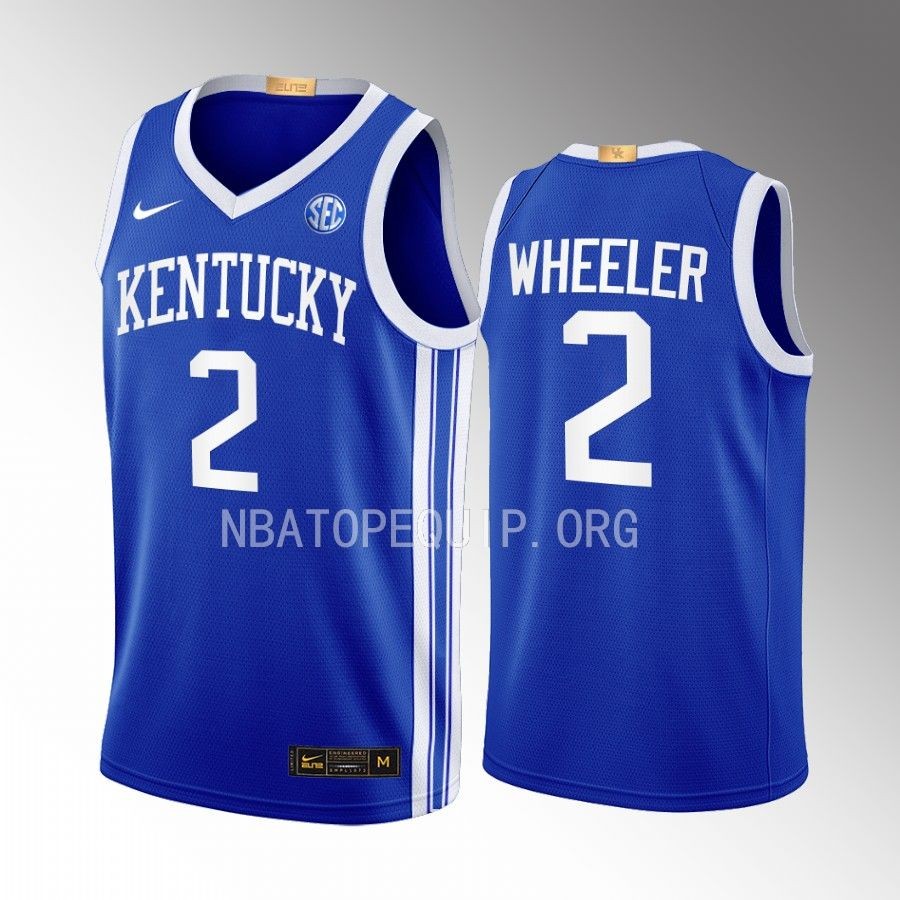 Sahvir Wheeler Kentucky Wildcats Blue Jersey 2022-23 Away Elite