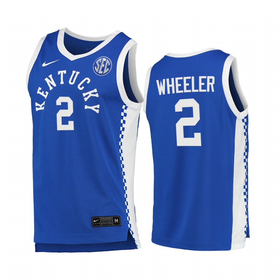 Sahvir Wheeler Kentucky Wildcats Royal Jersey 2021-22 College