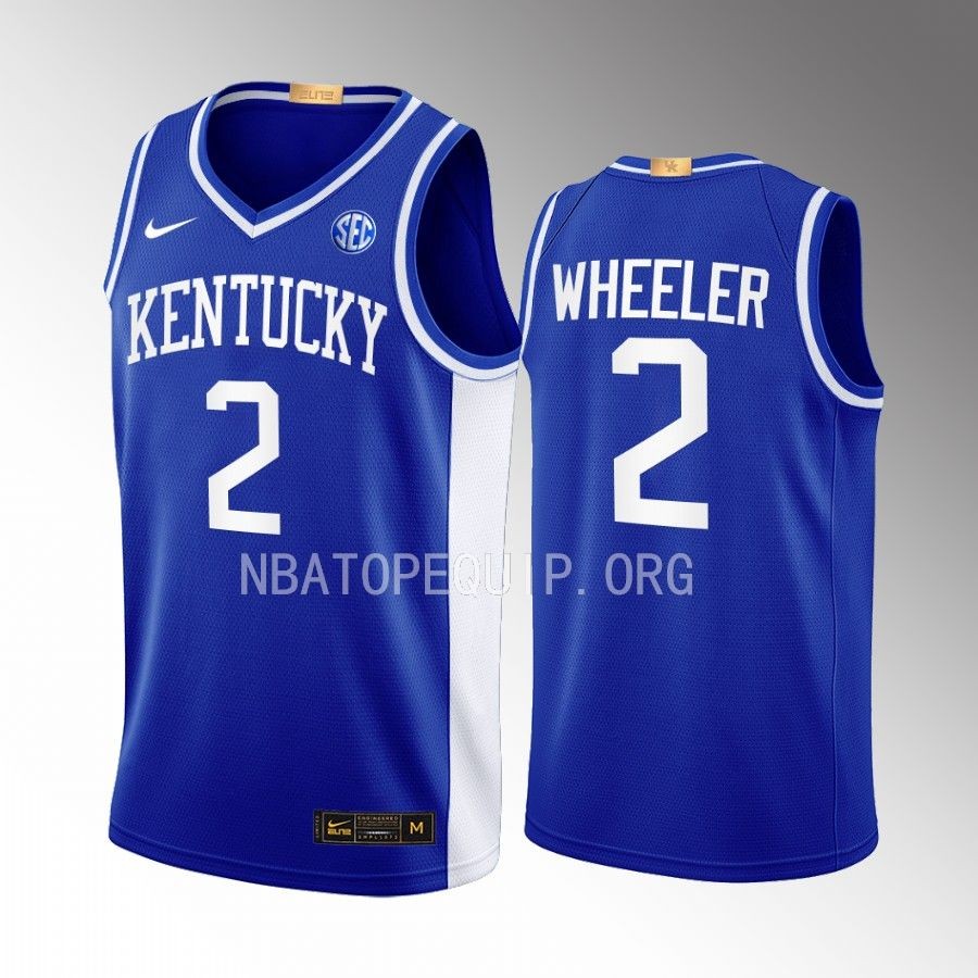 Sahvir Wheeler Kentucky Wildcats Royal Jersey 2022-23 Throwback  Go Big Blue