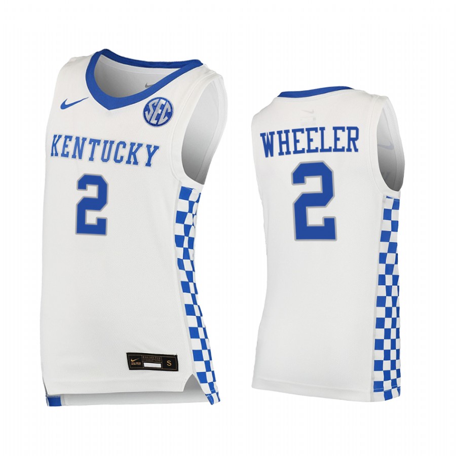 Sahvir Wheeler Kentucky Wildcats White Jersey 2021-22 College