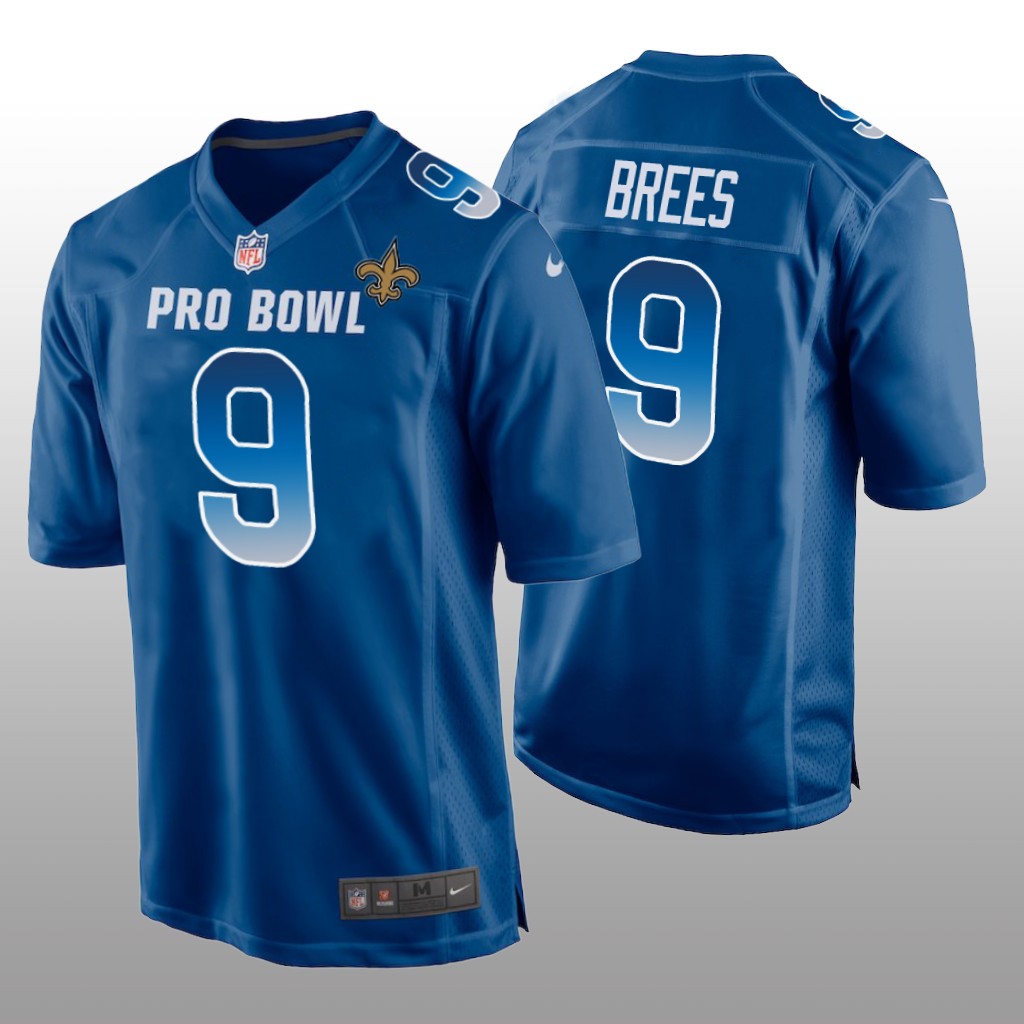 Saints Drew Brees NFC Game Royal  Jersey - 2019 Pro Bowl