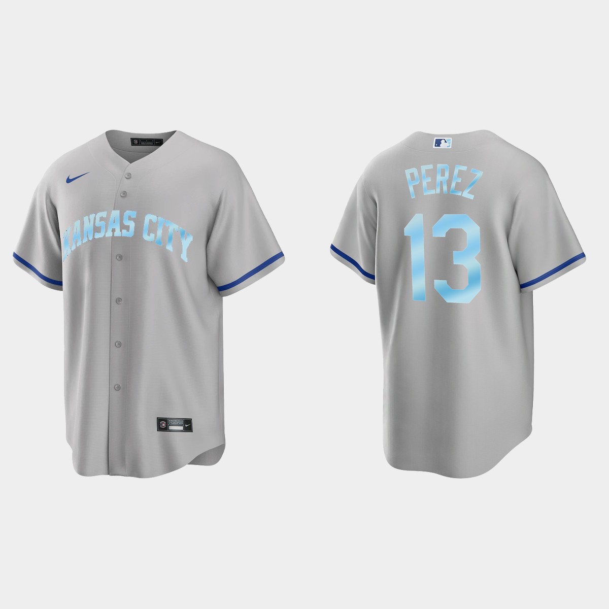 Salvador Perez Kansas City Royals 2022 Father's Day Gift Jersey - Gray