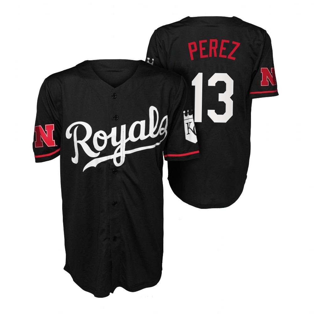 Salvador Perez Kansas City Royals Huskers Night Jersey - Black