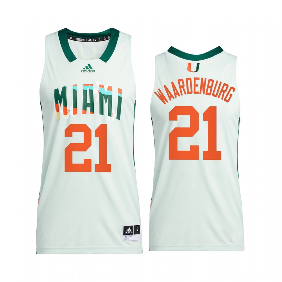 Sam Waardenburg Miami Hurricanes White Jersey 2022 Honoring Black Excellence