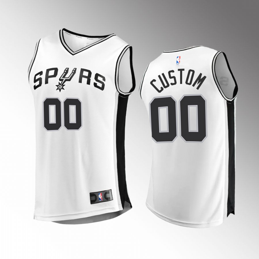 San Antonio Spurs #00 custom Association Edition Jersey 2022-23  White