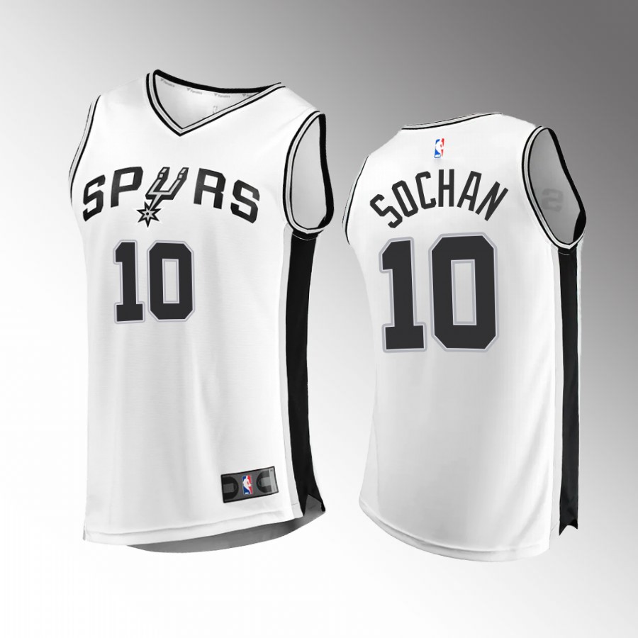 San Antonio Spurs #10 Jeremy Sochan Association Edition Jersey 2022-23  White