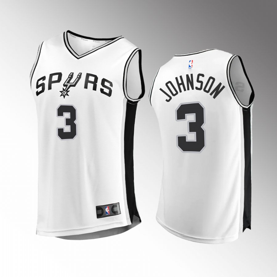 San Antonio Spurs #3 Keldon Johnson Association Edition Jersey 2022-23  White