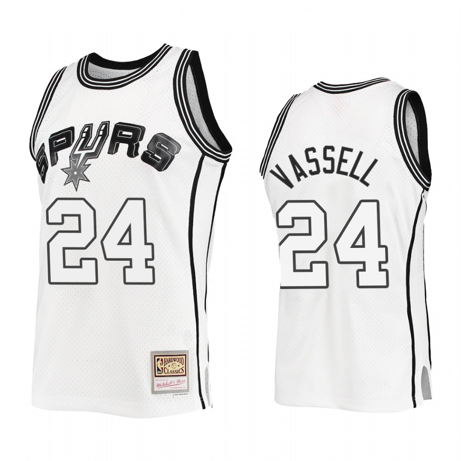 San Antonio Spurs Devin Vassell #24 White Outdated Classic Mitchell Ness Jersey