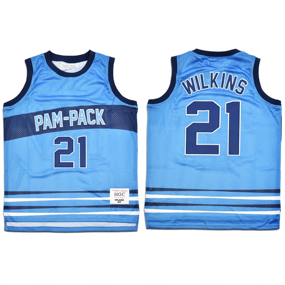 San Antonio Spurs Dominique Wilkins Blue Alternate High School  Jersey
