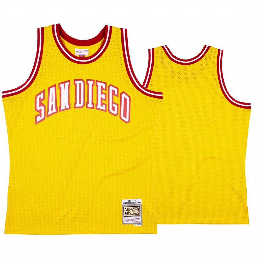 San Diego Conquistadors ABA Yellow Hardwood Classics 1973-74 Jersey