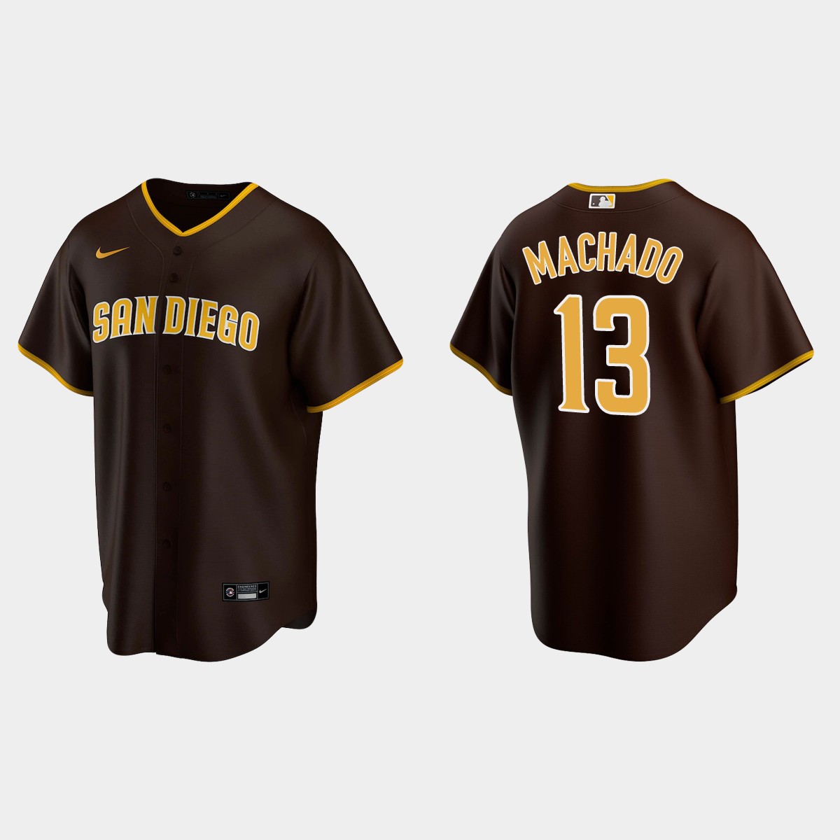 San Diego Padres #13 Manny Machado Brown 2020 Road Jersey