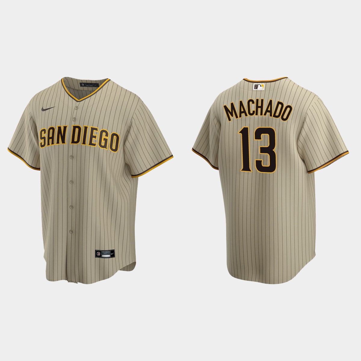 San Diego Padres #13 Manny Machado Sand Brown 2020 Alternate Jersey