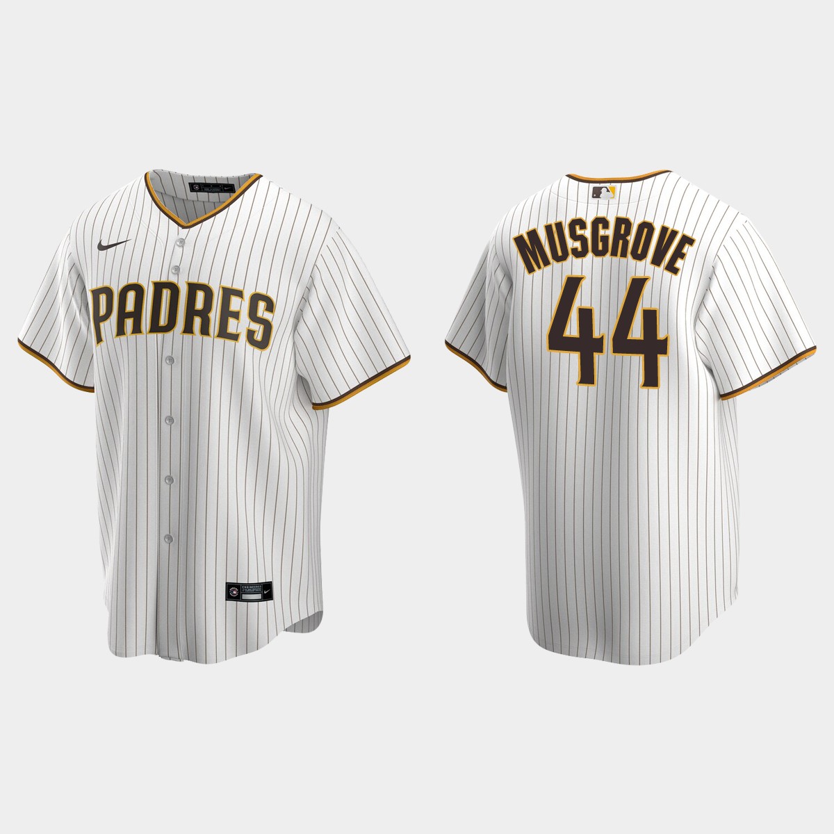 San Diego Padres #44 Joe Musgrove Home Jersey - White Brown