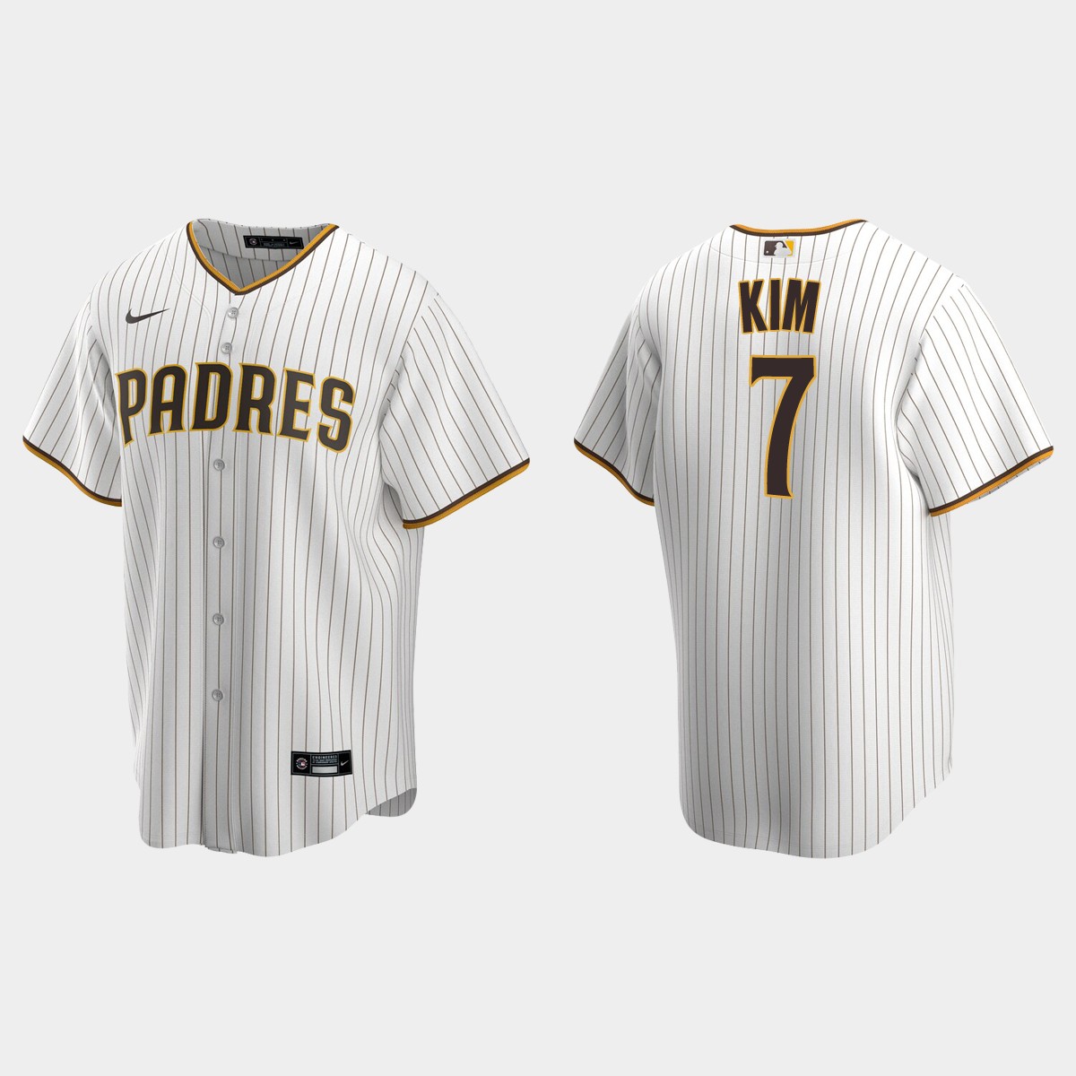 San Diego Padres #7 Ha-Seong Kim Home Jersey - White Brown