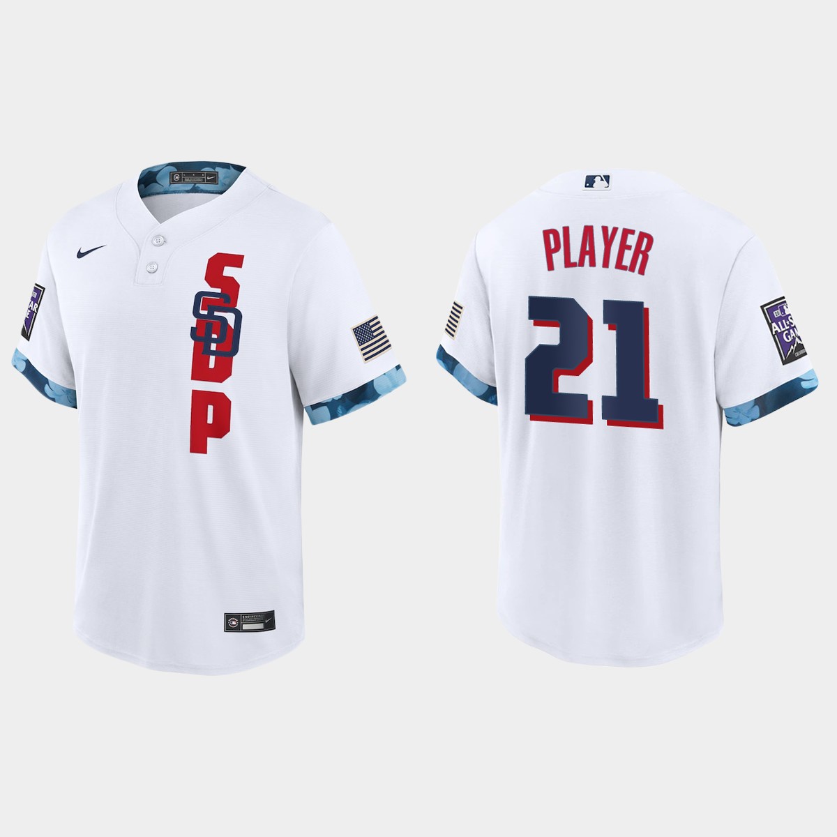 San Diego Padres Custom 2021 MLB All-Star Game Jersey - White