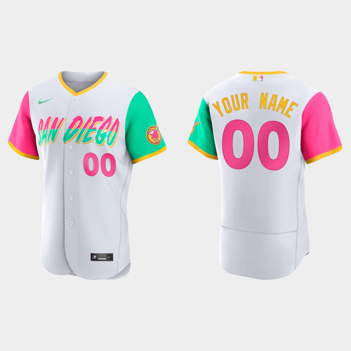 San Diego Padres Custom 2022 City Connect Jersey - White