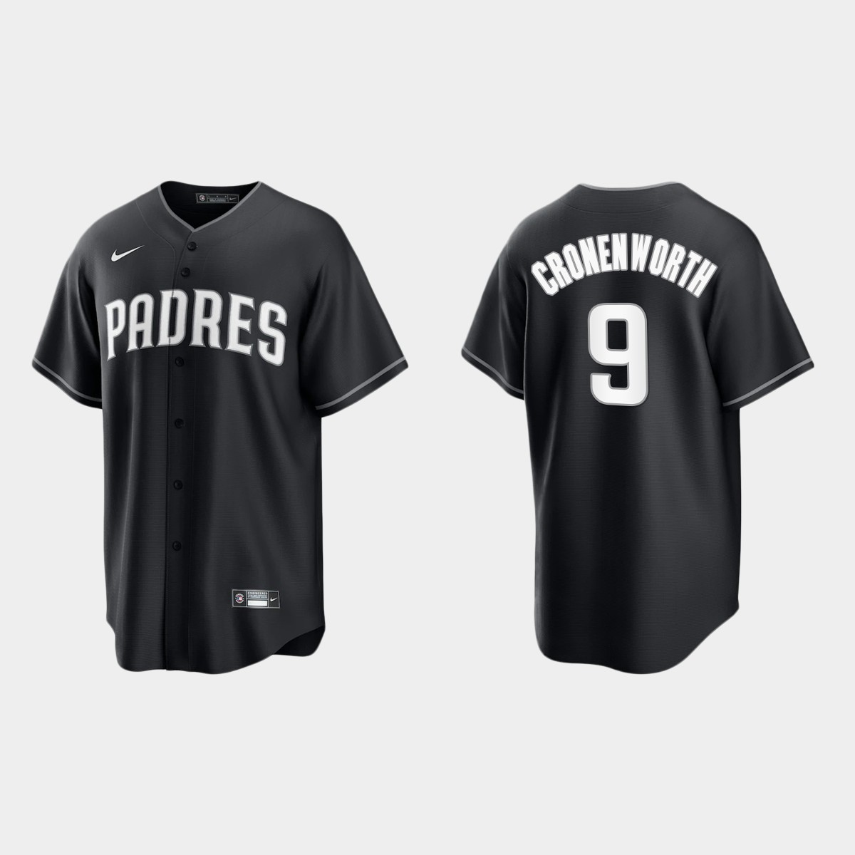 San Diego Padres Jake Cronenworth 2021 All Black Fashion Jersey - Black White