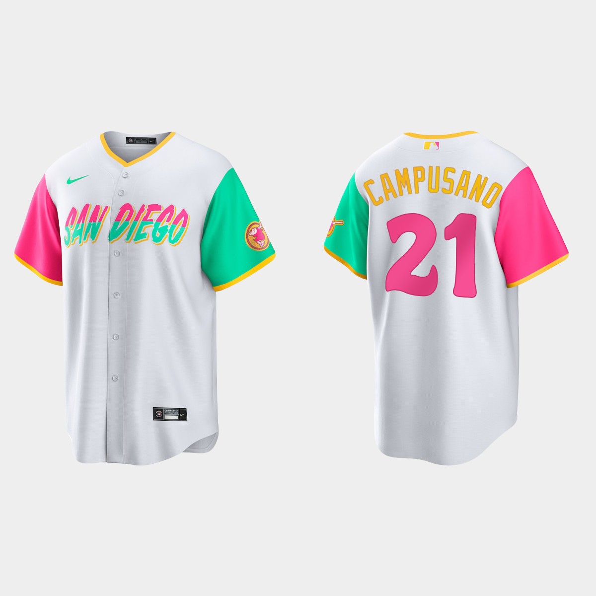 San Diego Padres Luis Campusano 2022 City Connect Jersey - White