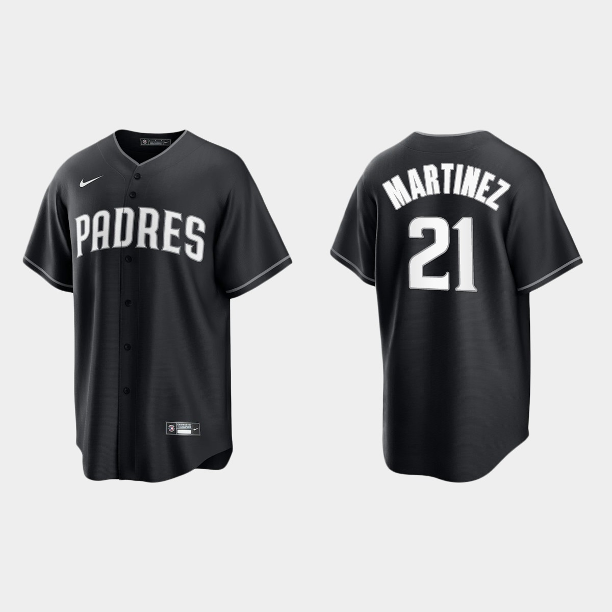 San Diego Padres Nick Martinez Jersey - Black White