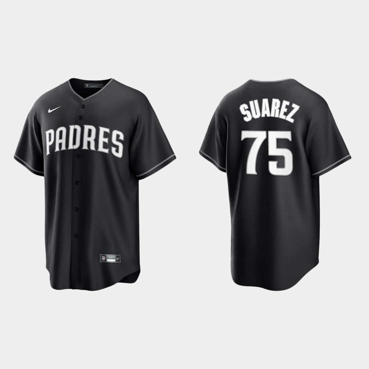 San Diego Padres Robert Suarez Jersey - Black White