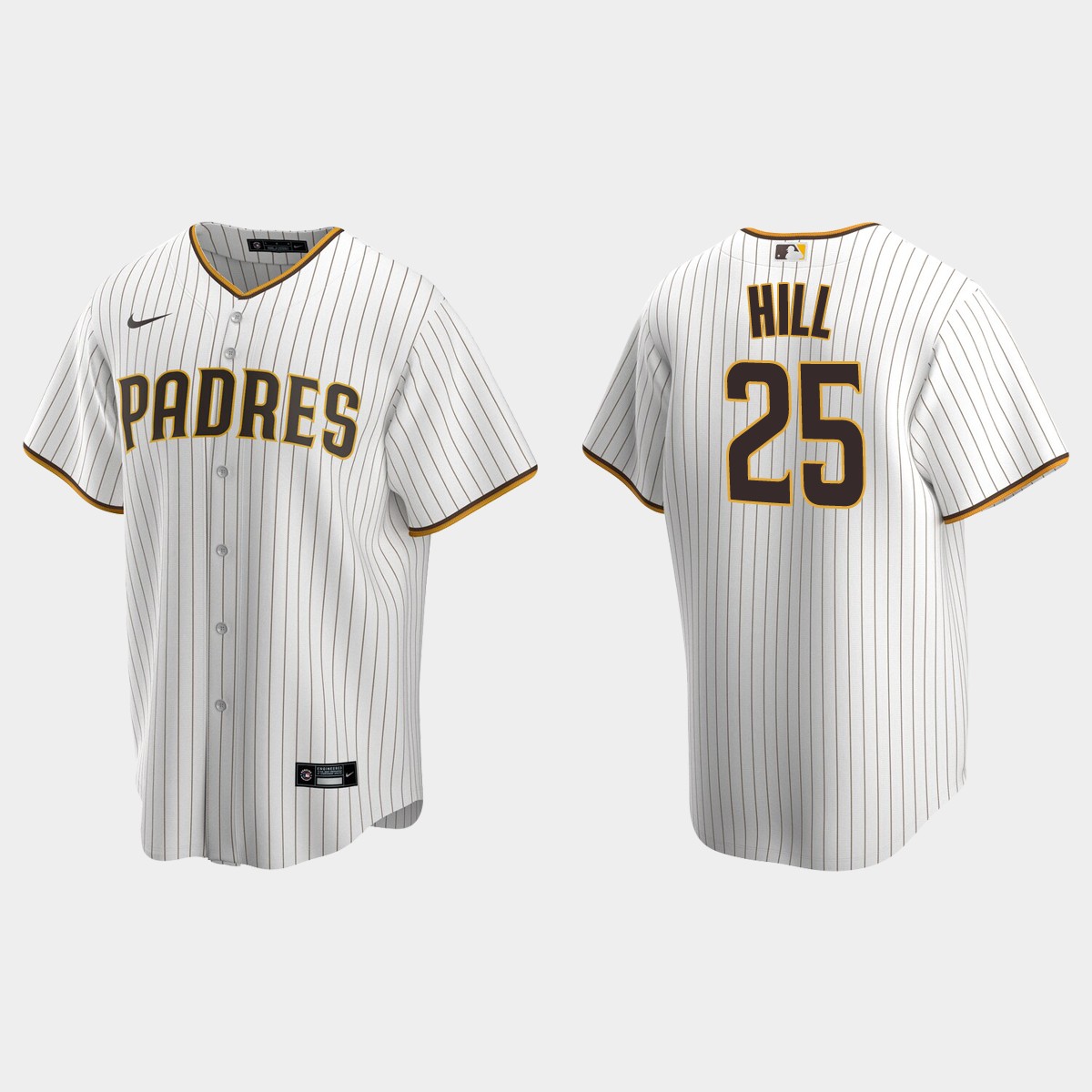 San Diego Padres Tim Hill Home Jersey - White Brown