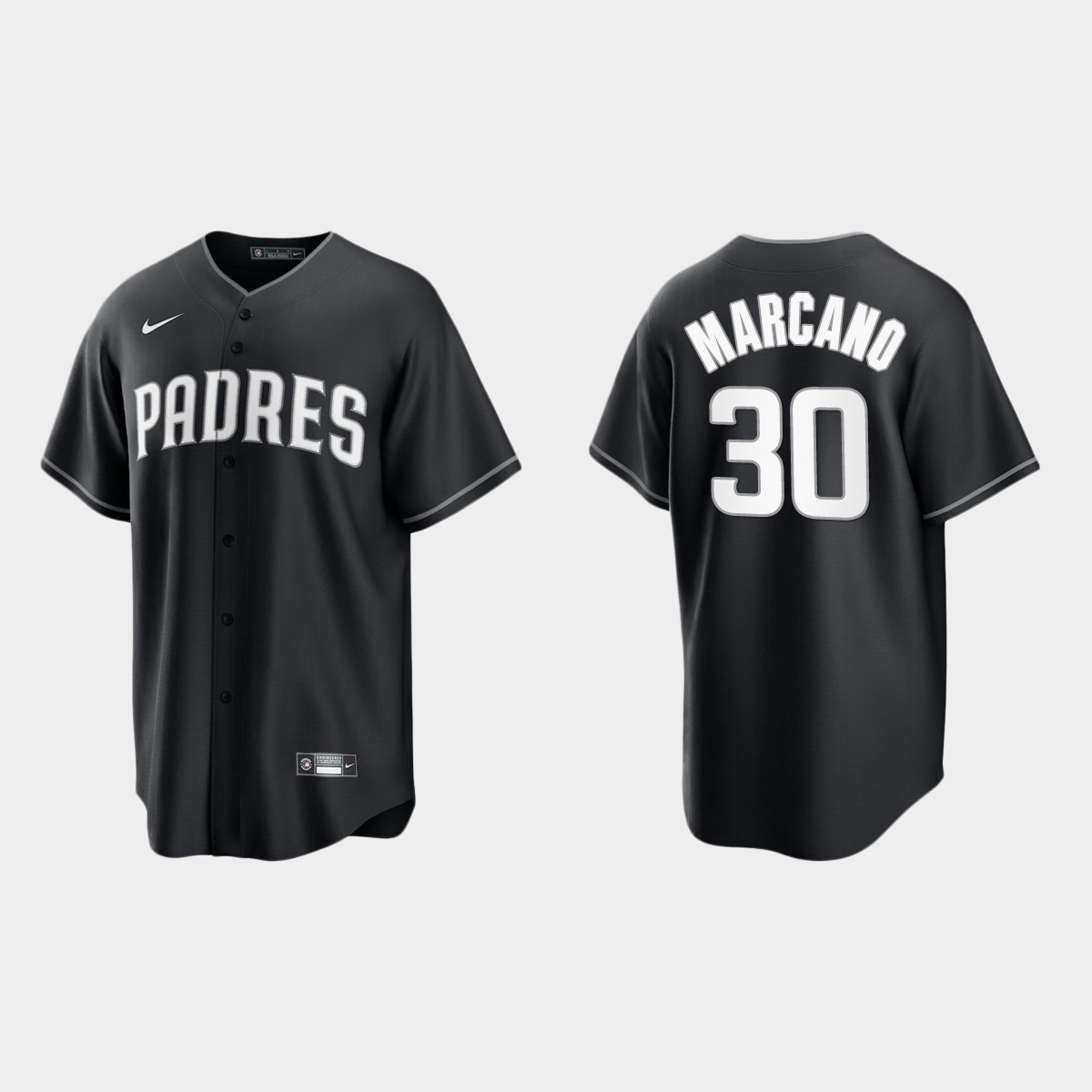 San Diego Padres Tucupita Marcano Jersey - Black White
