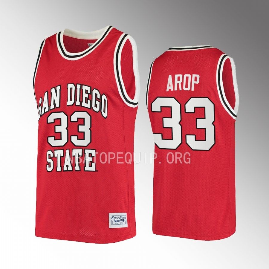San Diego State Aztecs Aguek Arop Jersey 2022-23 Retro  Red Uniform